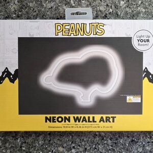 Peanuts Neon Wall Art - White Glow